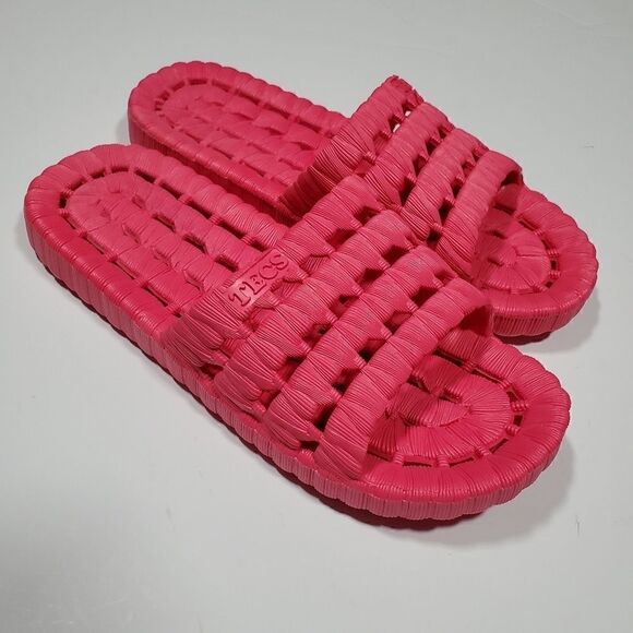 TECS Women's Pink Slides Flip-flops. - Picture 2 of 7